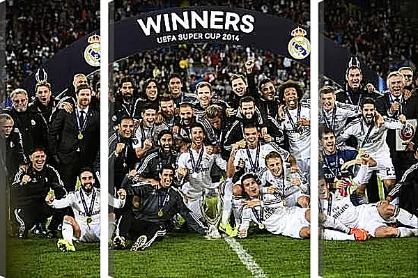 Модульная картина - Победа в суперкубке 2014. Реал Мадрид. Real Madrid