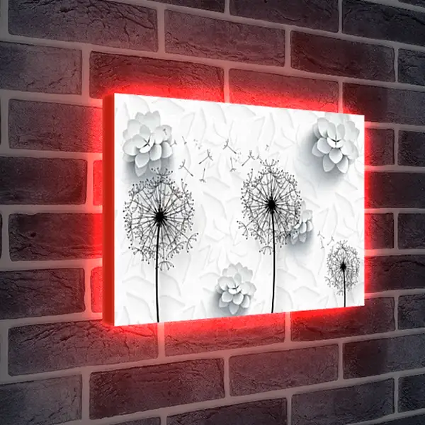 Лайтбокс световая панель - Абстрактные одуванчики