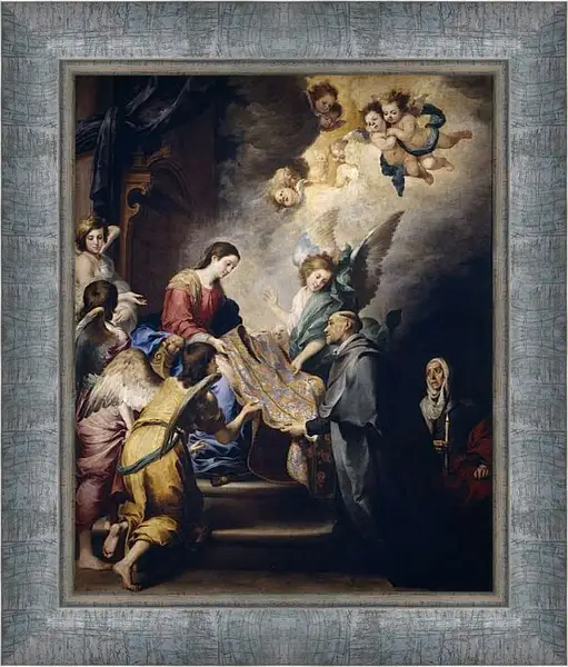 Картина в раме - Риза Святого Ильдефонсо. Бартоломе Эстебан Мурильо