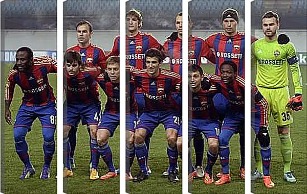 Модульная картина - Фото перед матчем. ФК ЦСКА Москва. FC CSKA Moscow