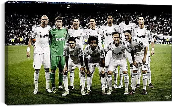 Постер на подрамнике - Фото перед матчем ФК Реал Мадрид. FC Real Madrid