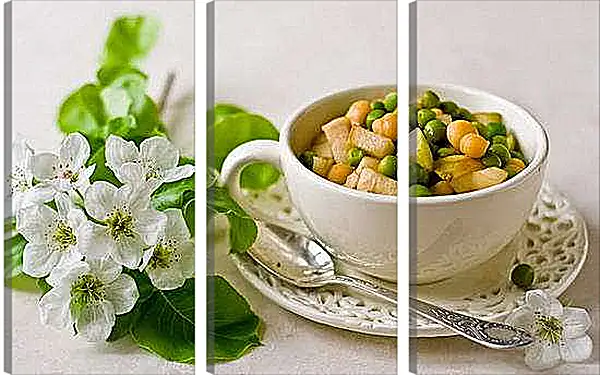 Модульная картина - Летний салат. Весеннее угощение.