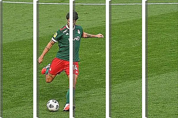 Модульная картина - Ведран Чорлука. ФК Локомотив Москва. FC Lokomotiv Moscow