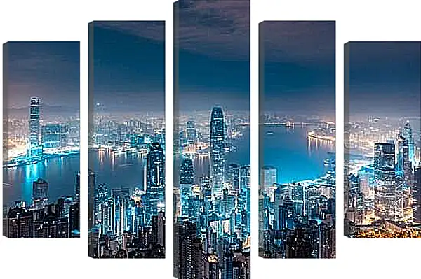 Модульная картина - Ночной Гонконг