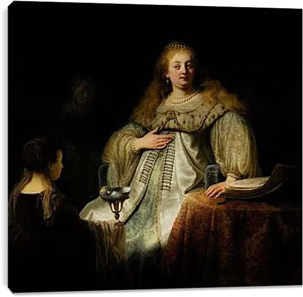 Постер на подрамнике - Sophonisba (Sophonisbe, Sophoniba in Punic, Saphanbaal). Рембрандт