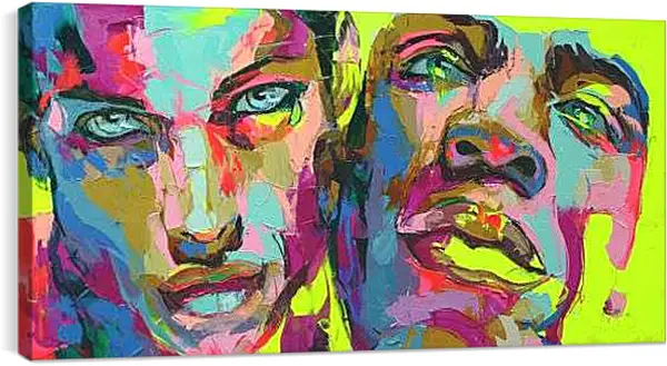 Постер на подрамнике - Молодые парни