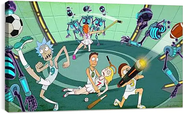 Постер на подрамнике - Рик и Морти