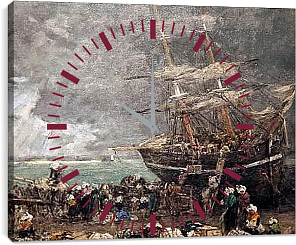 Часы картина - Return of the Terre-Neuvier. Эжен Буден