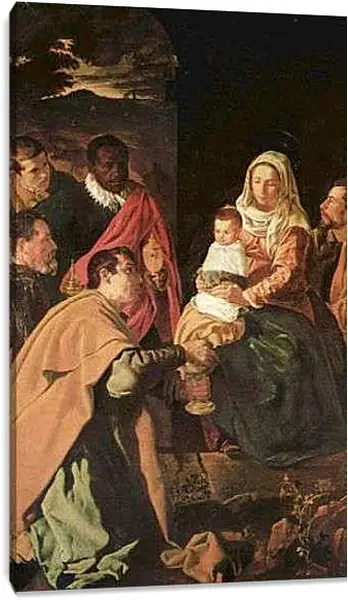 Постер на подрамнике - Anbetung der Heiligen Drei Konige (Epiphanias). Эль Греко