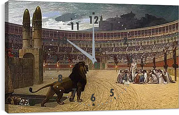 Часы картина - Christian martyrs - Последняя молитва христианских мучеников. Жан-Леон Жером
