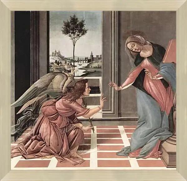 Картина в раме - Annunciation. Сандро Боттичелли