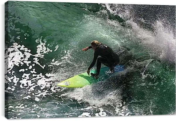 Постер на подрамнике - Сёрфингист в комбинезоне