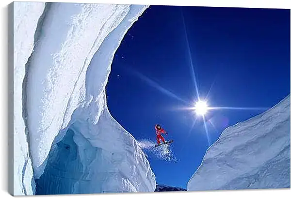 Постер на подрамнике - Прыжок с горы