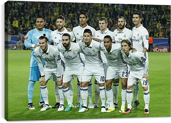 Постер на подрамнике - Фото перед матчем ФК Реал Мадрид. FC Real Madrid