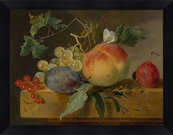 Картина в раме - Фруктовый натюрморт. Ян ван Хёйсум
