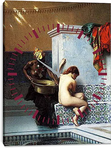 Часы картина - Turkish bath. Жан-Леон Жером