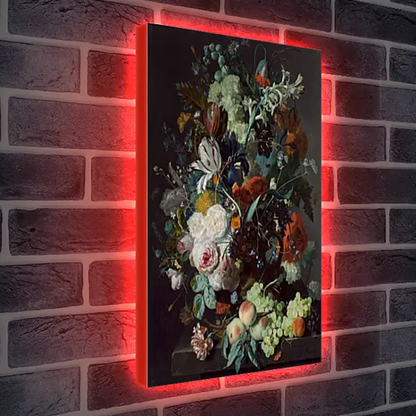 Лайтбокс световая панель - Цветочный букет. Ян ван Хёйсум