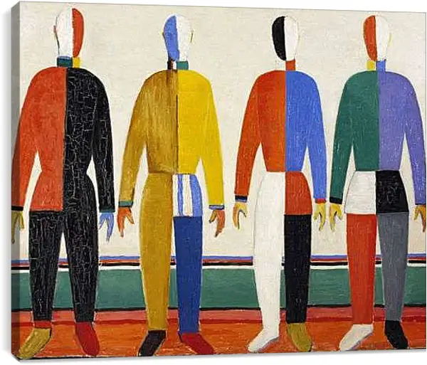 Постер на подрамнике - Спортсмены. Малевич Казимир