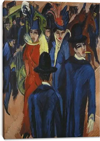 Постер на подрамнике - berlin street. Эрнст Людвиг Кирхнер