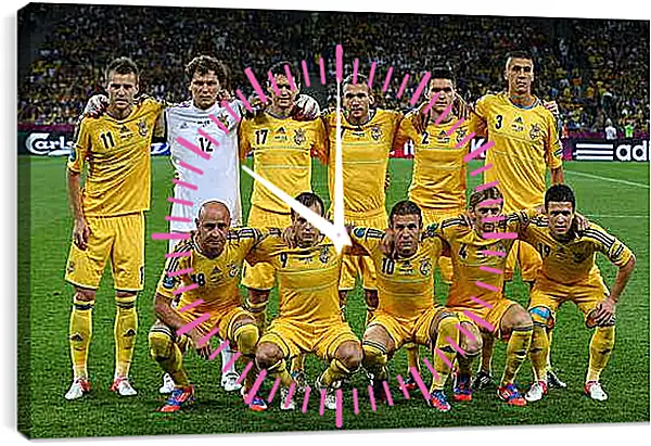 Часы картина - Фото перед матчем сборной Украины по футболу