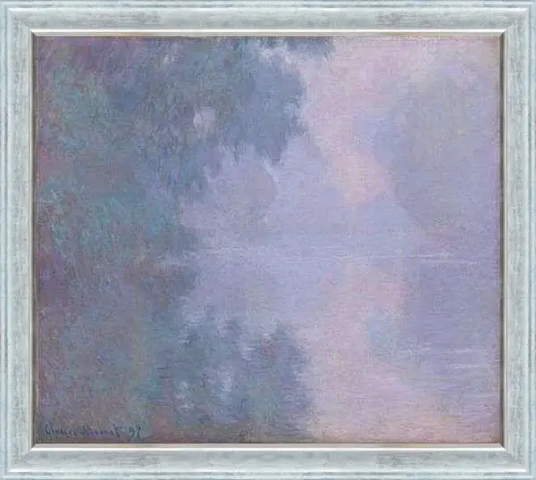 Картина в раме - Morning on the Seine. Клод Моне