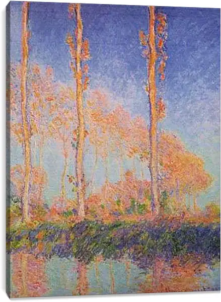 Постер на подрамнике - Poplars. Клод Моне