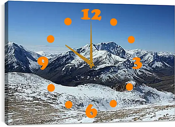 Часы картина - Гора Базардюзю 2. Дагестан