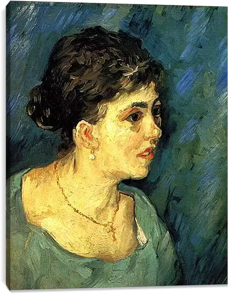 Постер на подрамнике - Portrait of Woman in Blue. Винсент Ван Гог