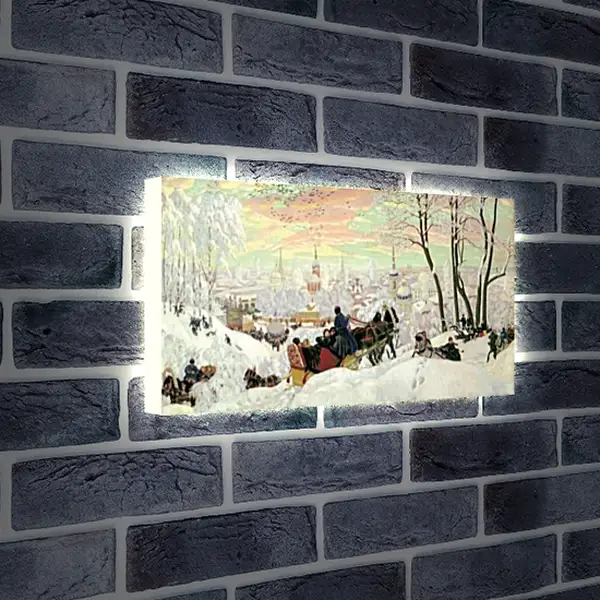 Лайтбокс световая панель - Масленица. Борис Кустодиев