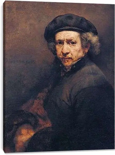 Постер на подрамнике - Selbstportrait. Рембрандт