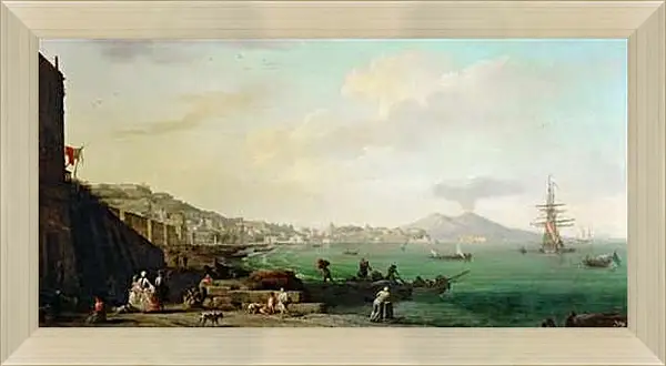 Картина в раме - View of Naples with Mt. Vesuvius. Клод Жозеф Верне