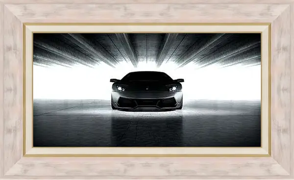 Картина в раме - Ламборгини в тени