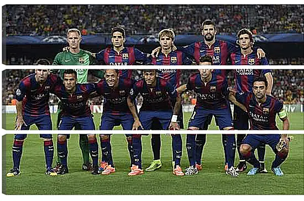 Модульная картина - Фото перед матчем ФК Барселона. FC Barcelona
