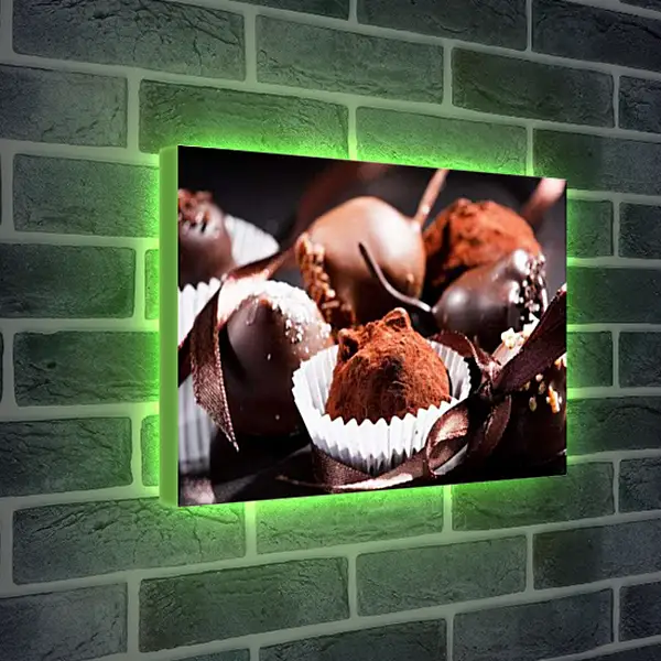Лайтбокс световая панель - Шоколадный трюфель. Сладкое Искушение.