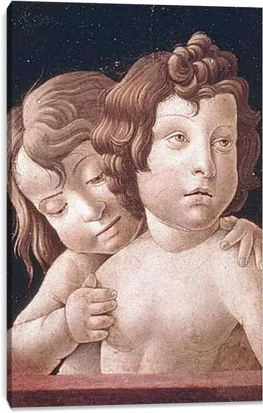 Постер на подрамнике - Christ and Saint John - Христос и Святой Джон. Джованни Беллини