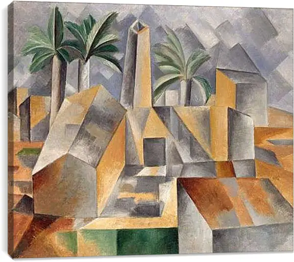 Постер на подрамнике - Кирпичный завод в Тортосе. Пабло Пикассо