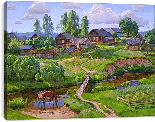 Постер на подрамнике - Конь Огонь