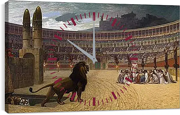 Часы картина - Christian martyrs - Последняя молитва христианских мучеников. Жан-Леон Жером