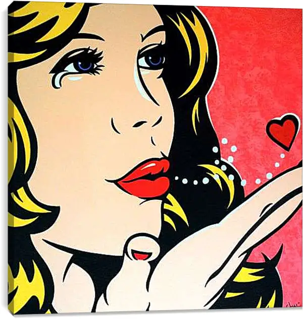 Постер на подрамнике - Воздушный поцелуй