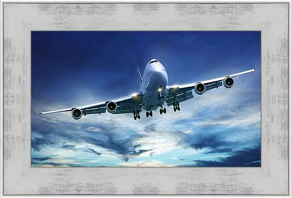 Картина в раме - Самолет в небе
