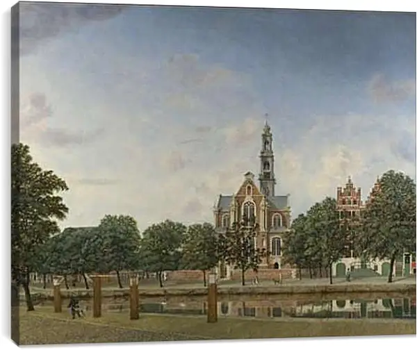Постер на подрамнике - View of the Westerkerk, Amsterdam. Ян Ван дер Хейден