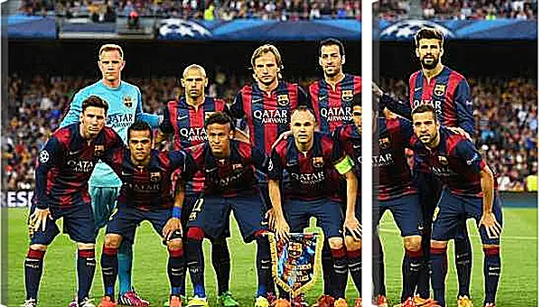 Модульная картина - Фото перед матчем ФК Барселона. FC Barcelona