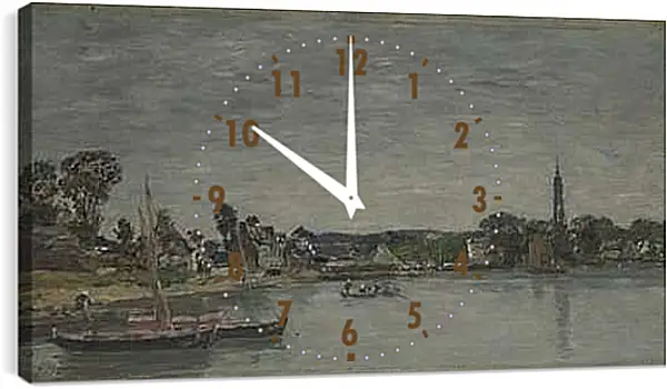 Часы картина - Hopital-Camfrout, Brittany. Эжен Буден