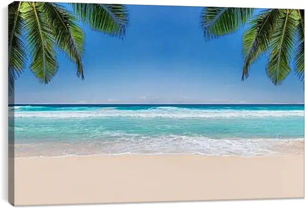 Постер на подрамнике - Белый песок и небольшие волны