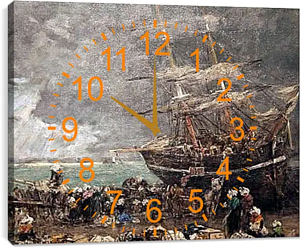 Часы картина - Return of the Terre-Neuvier. Эжен Буден