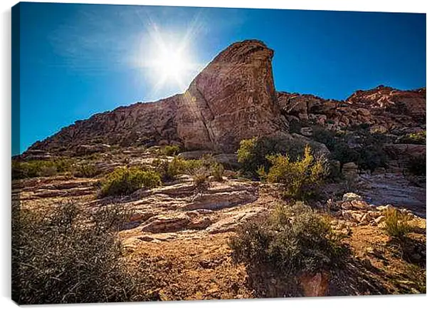 Постер на подрамнике - Скалы на фоне неба