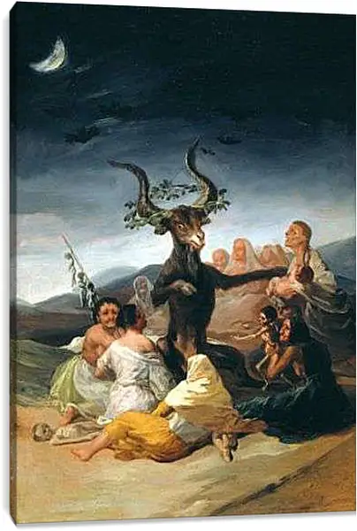 Постер на подрамнике - El Aquelarre. Франсиско Гойя