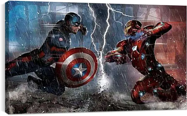 Постер на подрамнике - Первый мститель Противостояние