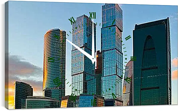 Часы картина - Москав Сити