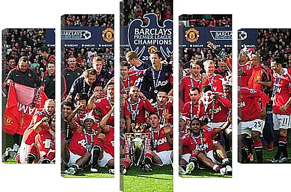 Модульная картина - Победа в АПЛ. ФК Манчестер Юнайтед. FC Manchester United